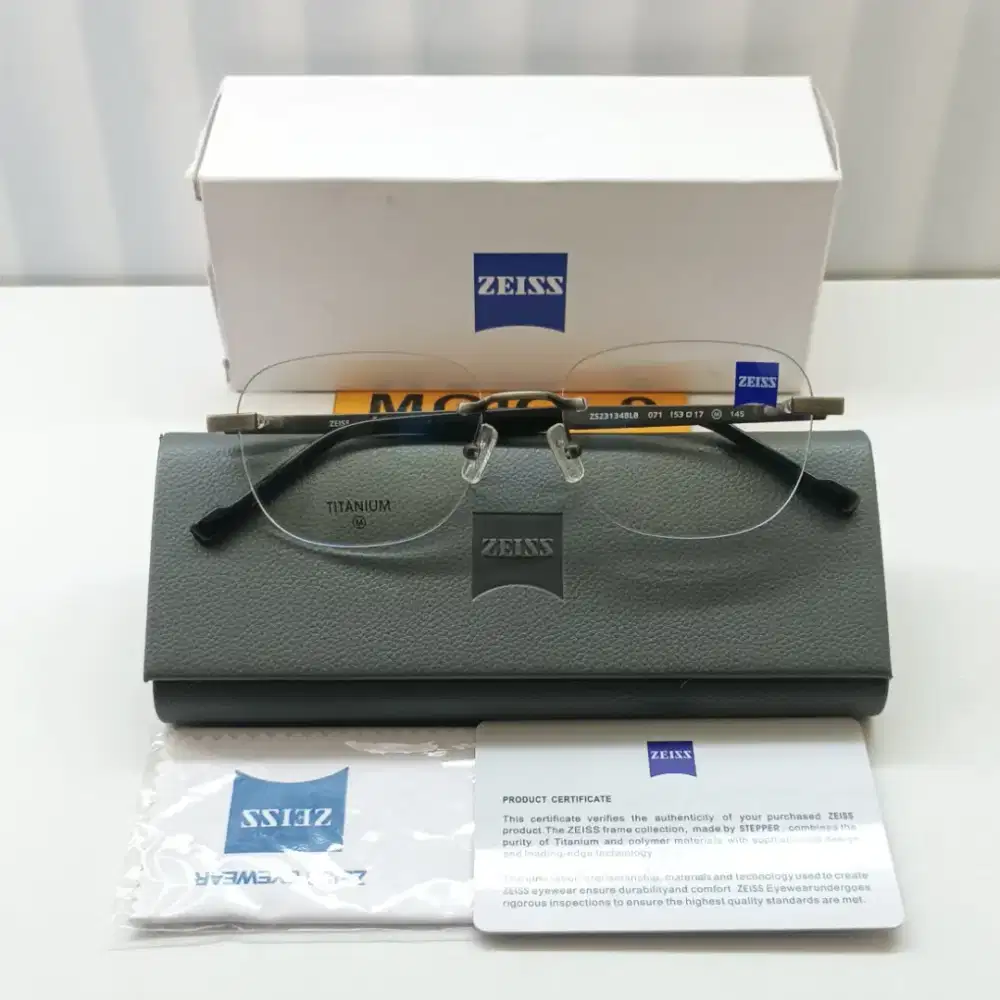 Sale kacamata Rimless Original ZEISS Titanium unisex