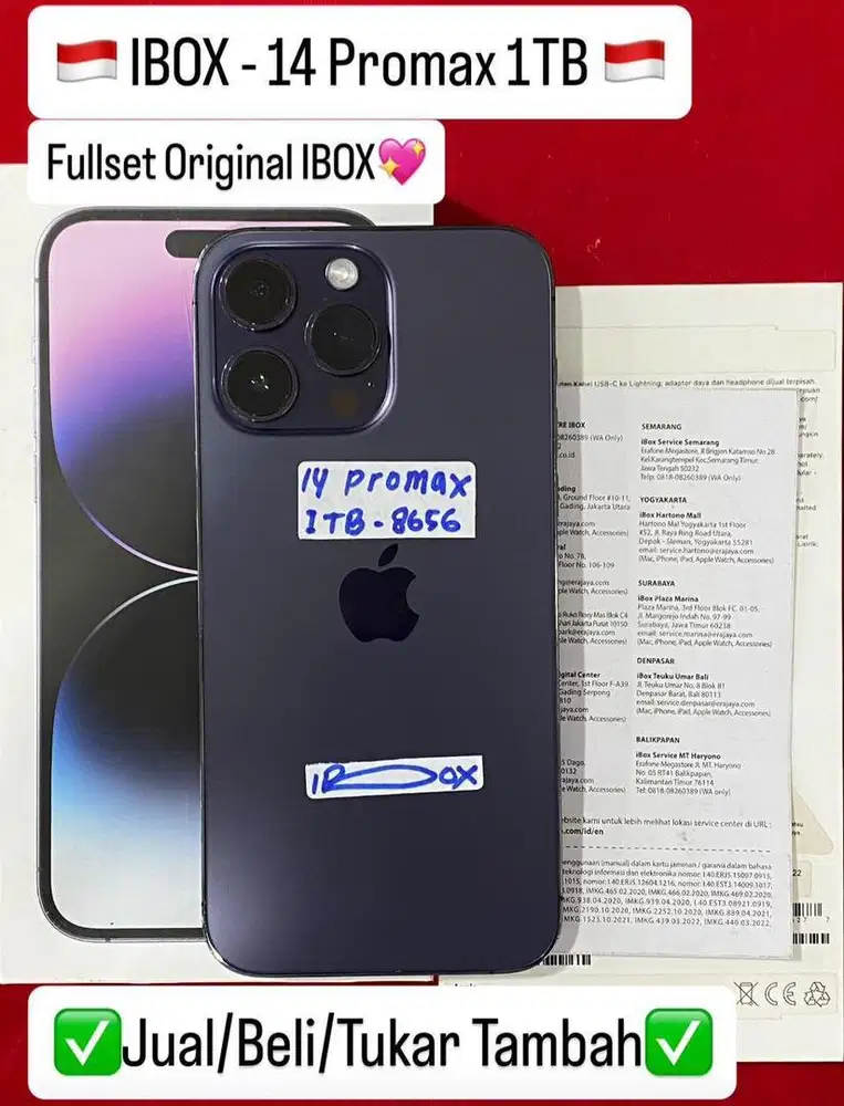 Iphone 14 Promax 1TB depp Purple IBOX