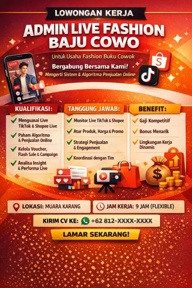 Admin Live tiktok Shopee Seller