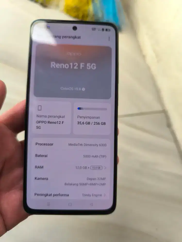 Oppo reno 12 f ram 12/256