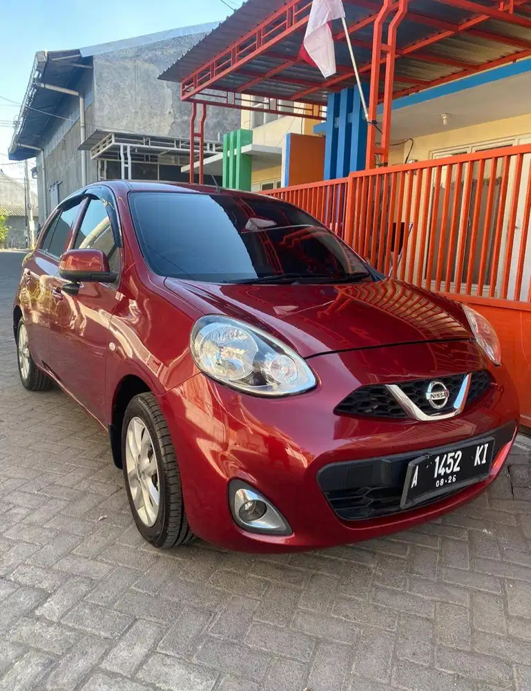 Nissan March Matic 2016 Merah | AC Full Set BARU, Ban & Aki BARU