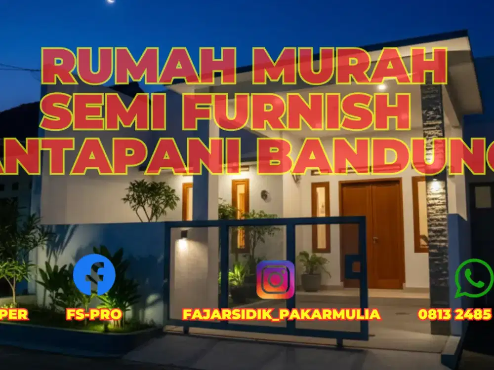 RUMAH MURAH DEKAT MASJID DI ANTAPANI BANDUNG AKSES 1 MOBIL