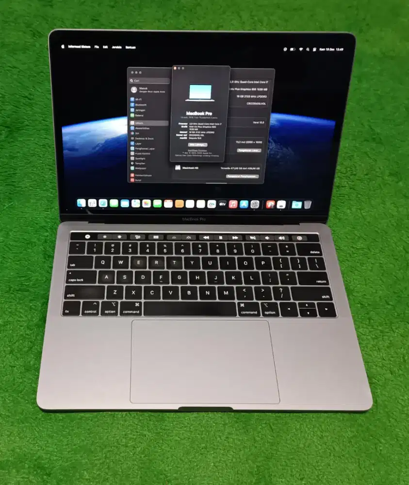 Apple Macbook Pro 2019 Intel i7 16/512 Grey Touchbar Murah