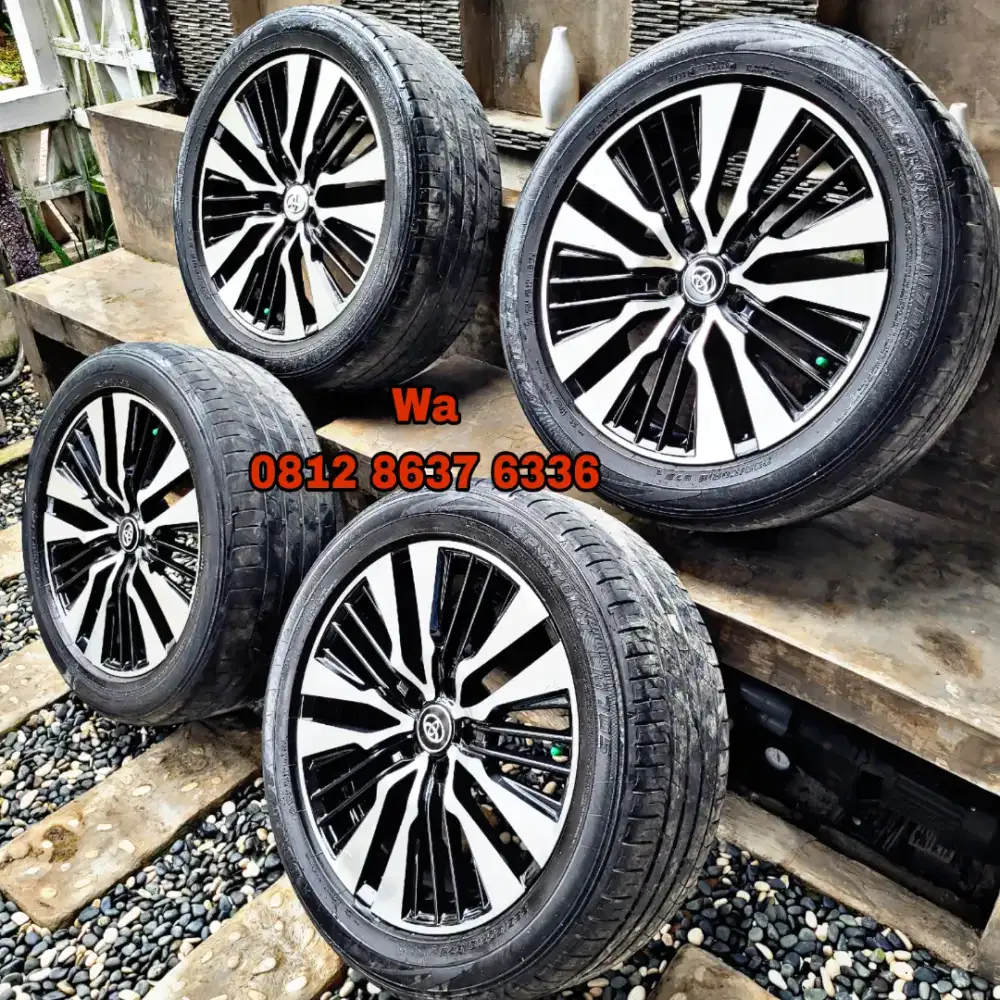 Dijual cepat Velg Oem Toyota Alphard ring 18 include ban