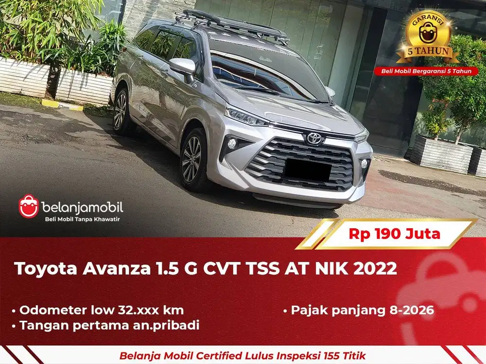 [ GARANSI 5TH ] Toyota Avanza 1.5 G CVT TSS AT 2022/2023