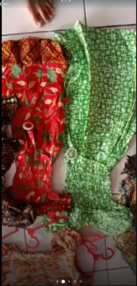 Baju batik anak anak perempuan macam macam  size S,M,L,XL,XXL