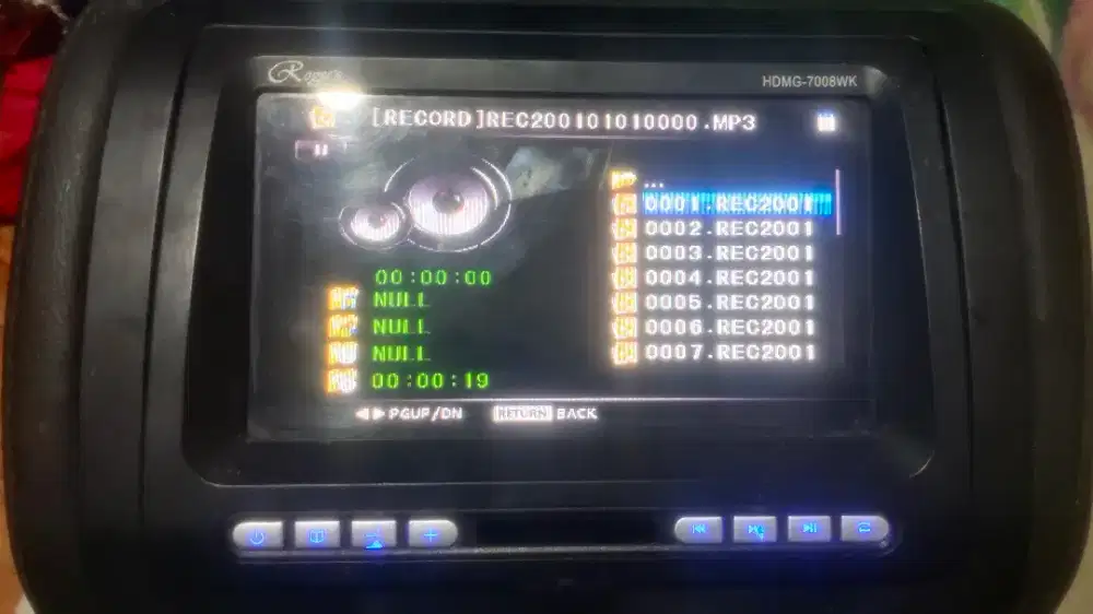 Headrest monitor, headrest mobil, monitor mobil (1unit bukan sepasang)