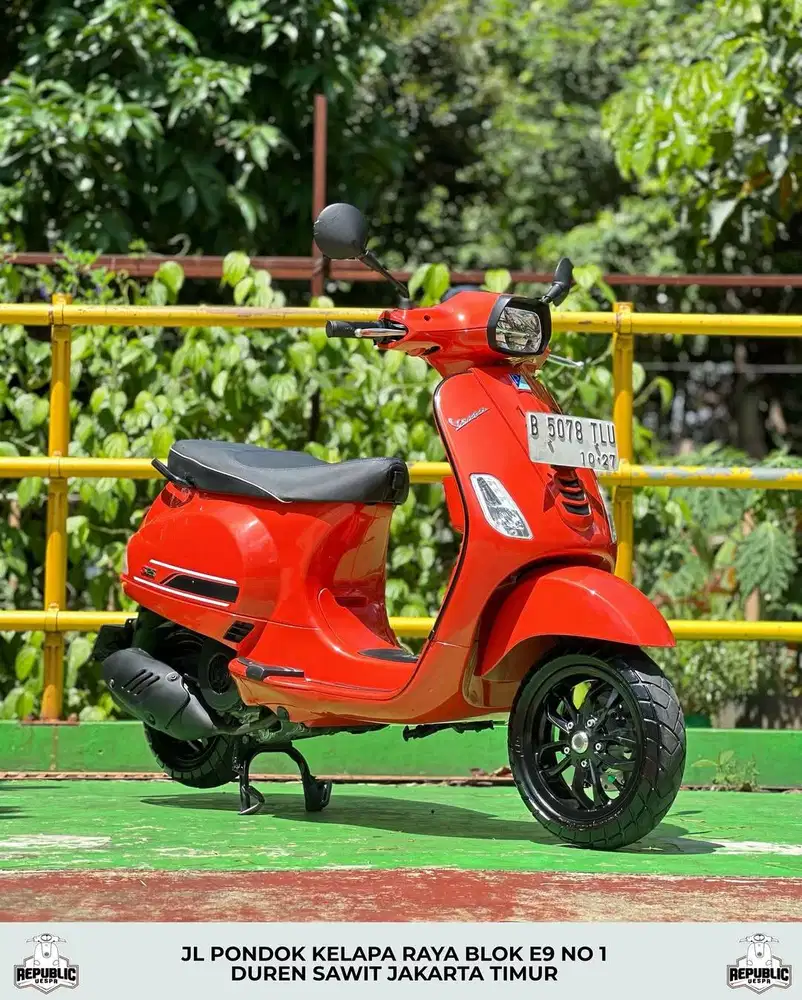 PIAGGIO VESPA S125 IGET LED FACELIFT TH 2022 WARNA ORANGE TRAMONTO PER