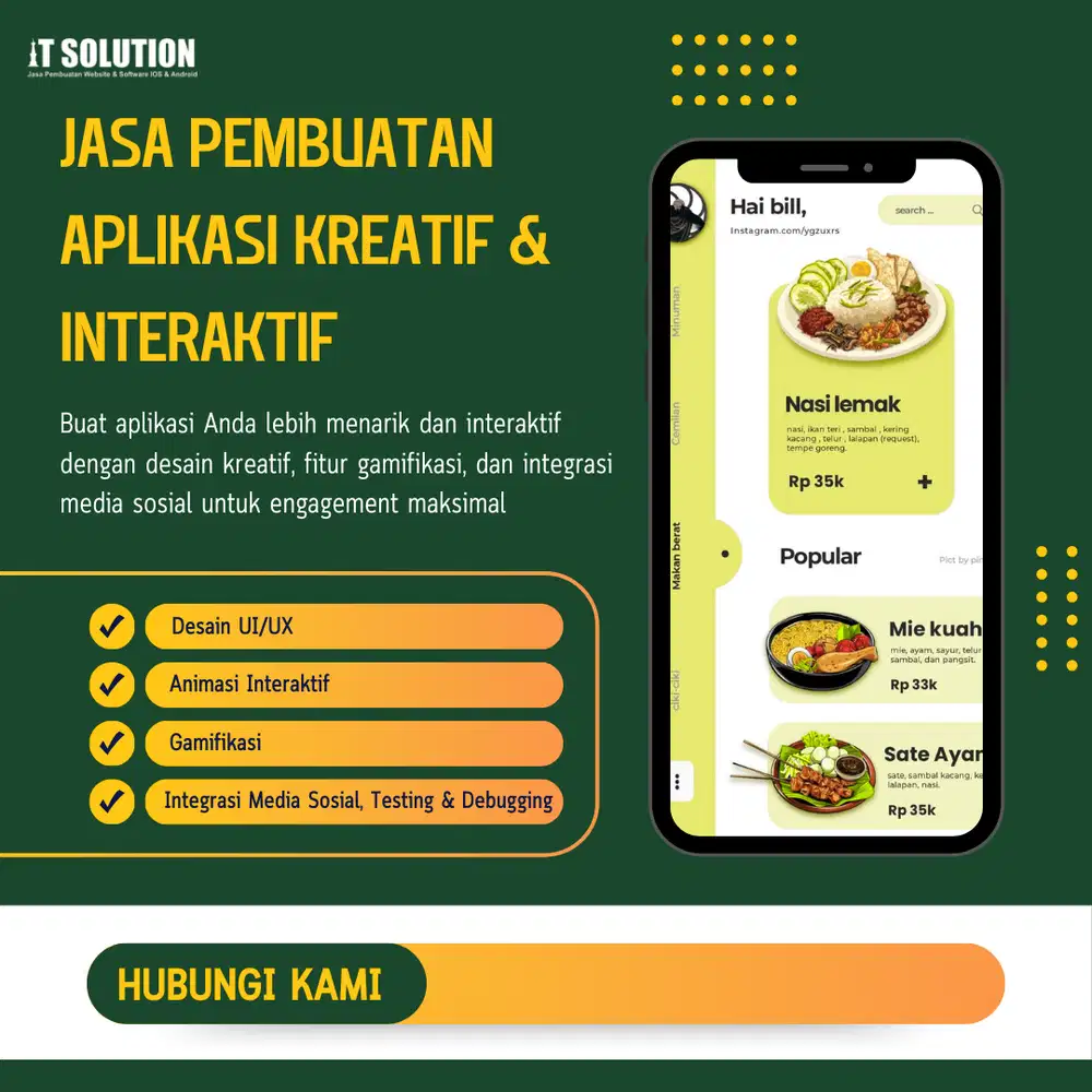 Jasa Pembuatan Aplikasi kreatif & Interaktif