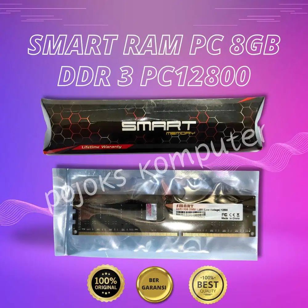 Memory RAM PC Longdim SMART 8GB DDR3 1600Mhz PC 12800