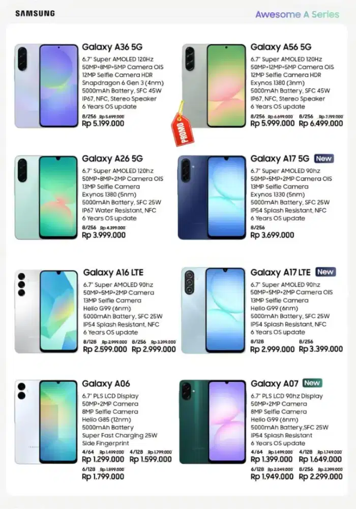 KREDIT HP Samsung Galaxy A17 Ram 8/128