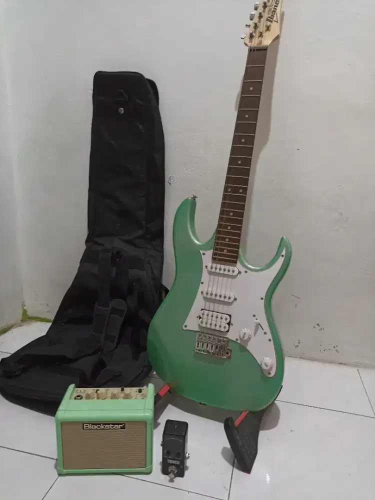 (NEGO)DIJUAL SET GITAR LISTRIK IBANEZ GIO GRX40 ORIGINAL