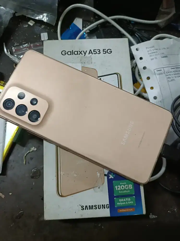 Jual Samsung A53 5G 8/256 signal hilang2an lkp mulus