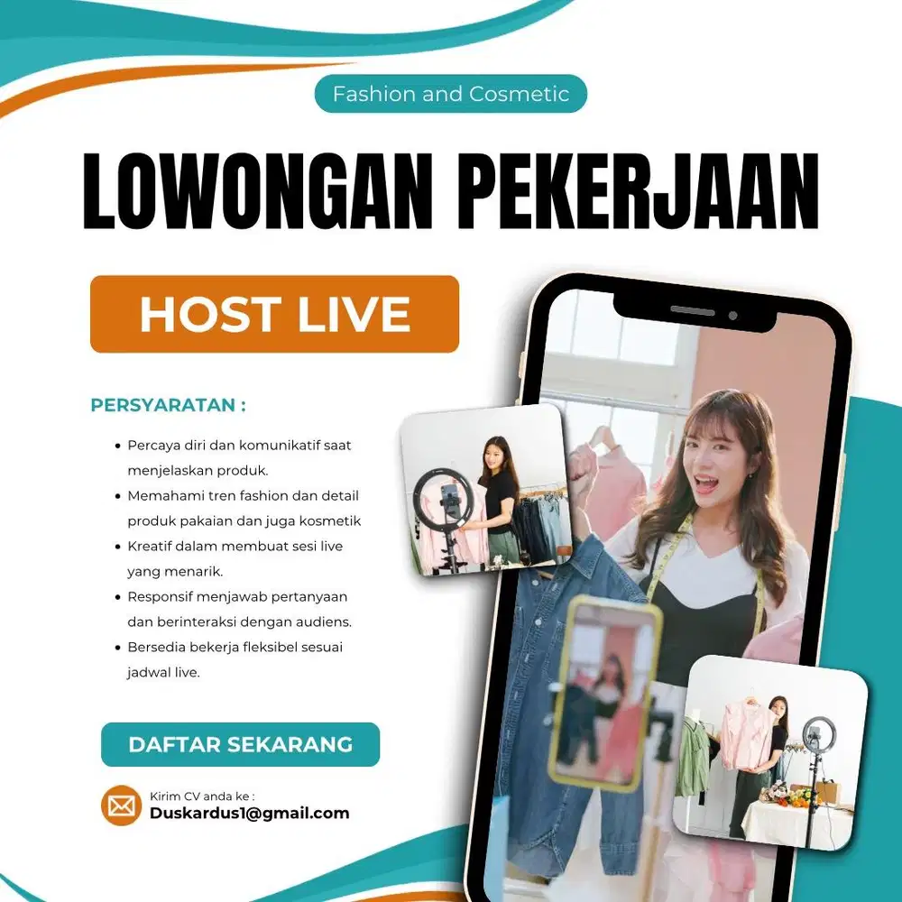 Lowongan Kerja Host Live Streaming