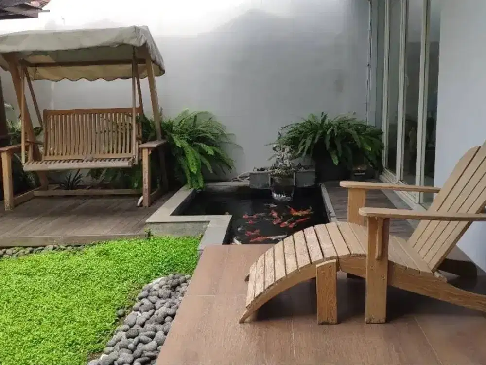Sewa Rumah Gazebo Kolam Ikan Galeria Golf Citraland