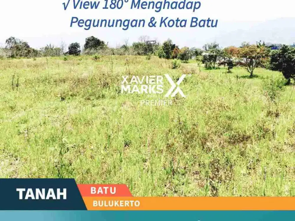 DIJUAL TANAH LUAS BUAT VILLA + VIEW ISTIMEWA DI BULUKERTO, KOTA BATU
