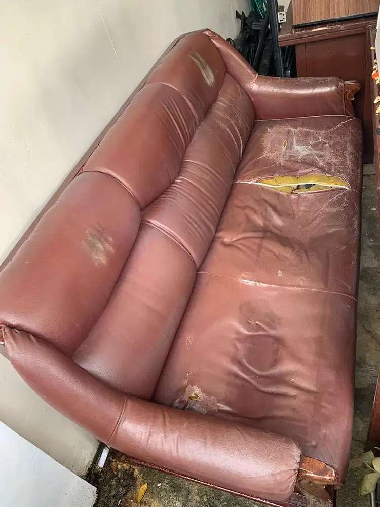 Sofa 1 set, coklat