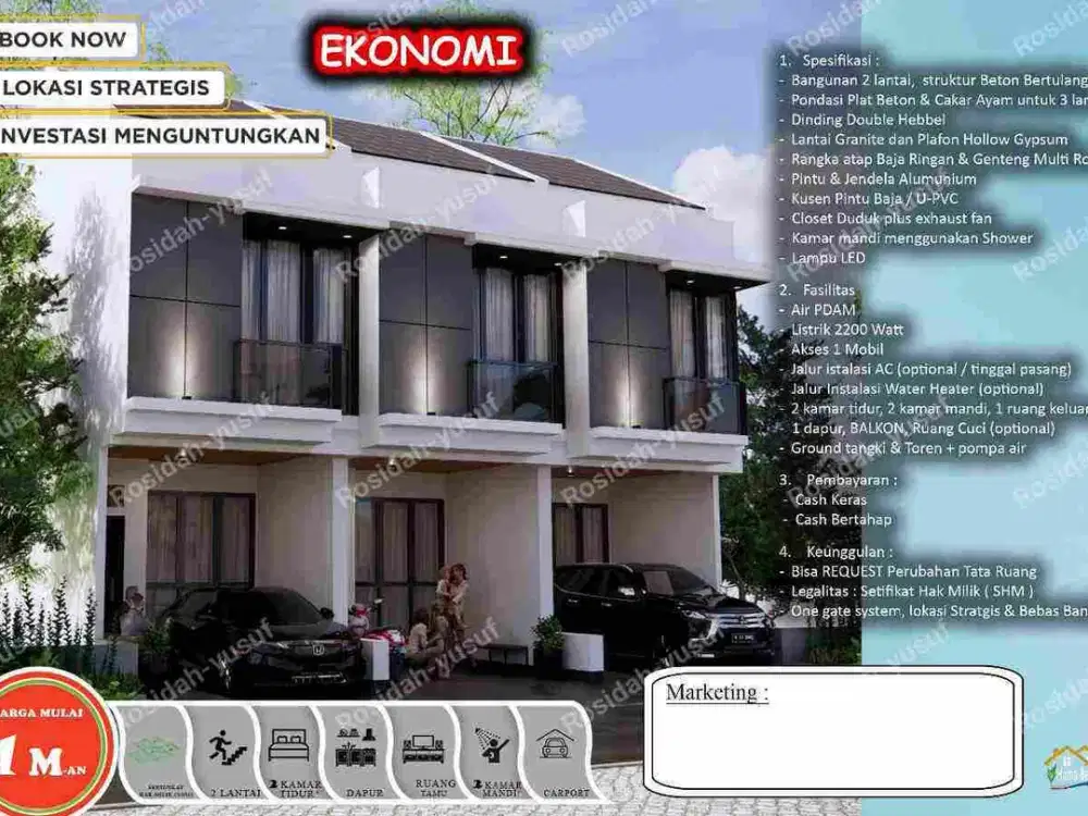 Rumah  mewah 2 lantai jln ekonomi jakpus