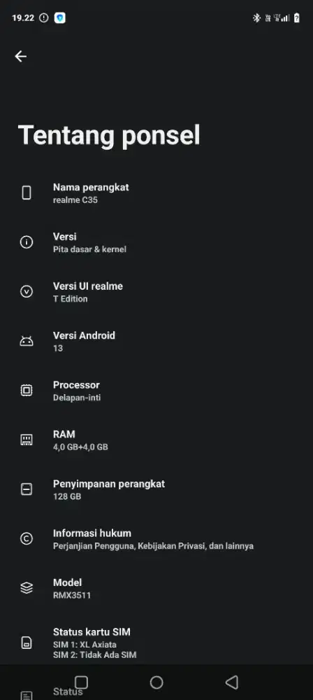 REALMI C35 RAM 4+4/128GB