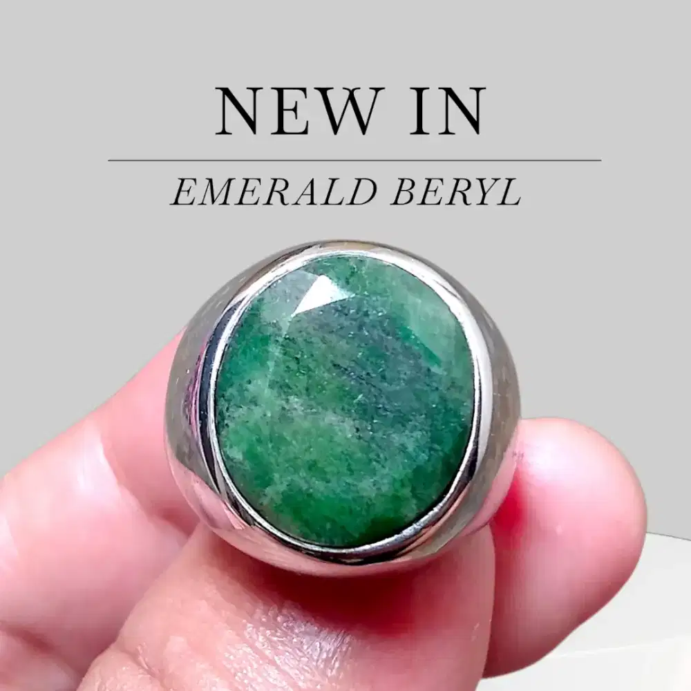 Cincin Batu Jamrud Zamrud Emerald Beryl Origin Brazil