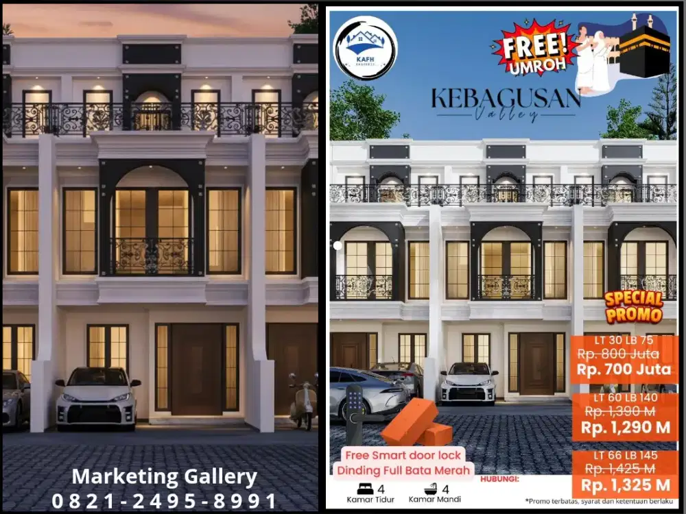 Jual rumah Dalam Cluster Kebagusan Pasar Minggu