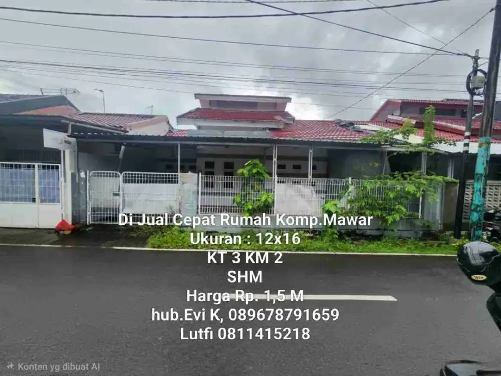 Di Jual Cepat Komp.Mawar, Panakukang Mas, Mks