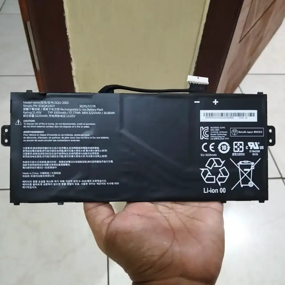 Baterai laptop Axioo 11.43A 3305 mAh