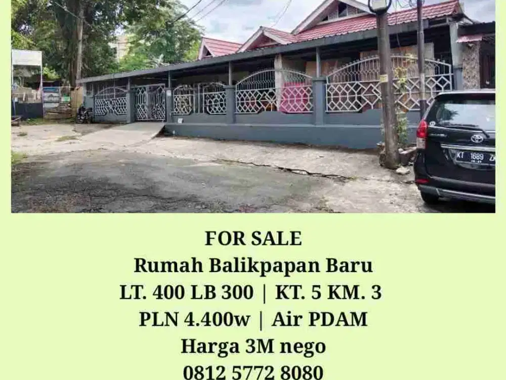 Dijual Rumah Balikpapan Baru