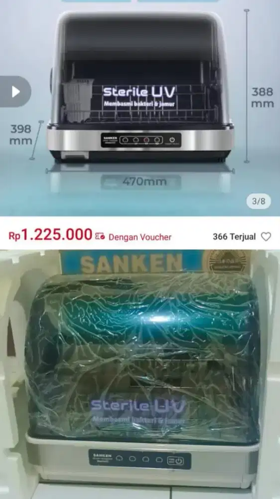 Alat steriel untuk botol dll nya .