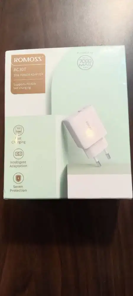 ROMOSS AC30T Kepala Charger Adaptor 30W Dual USB-A & Type-C White