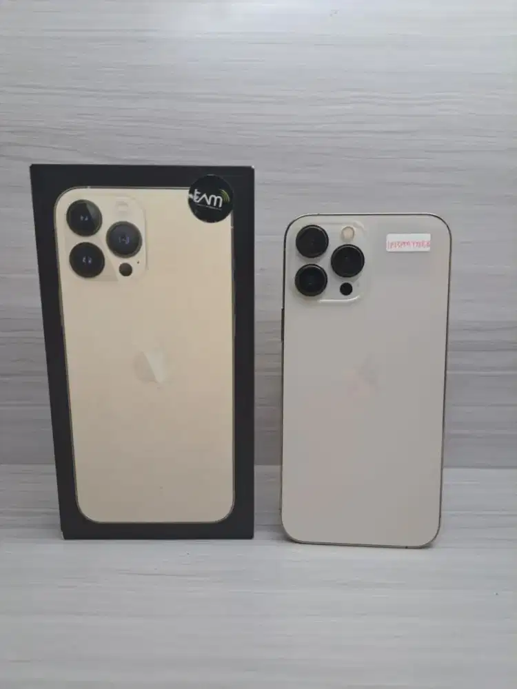Second iphone 13 Pro Max IBOX Resmi 128GB Gold Kondisi 100% Original