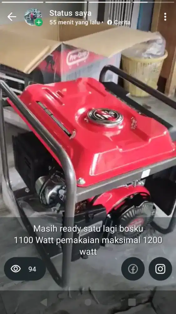 Jual genset baru 1100 watt