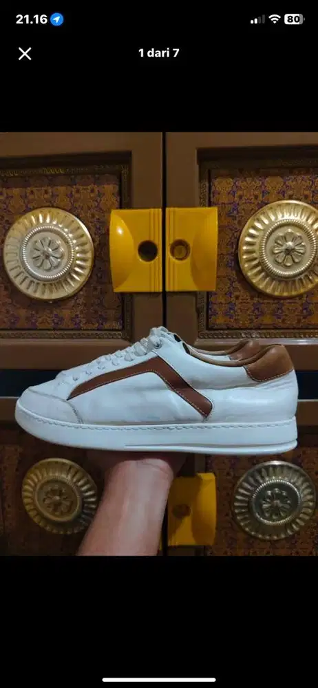 Dijual Sepatu Kulit Twoppen White Brown