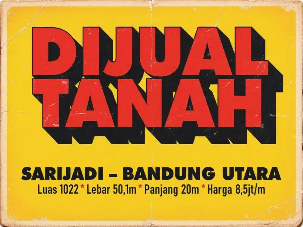 JUAL TANAH MURAH DI, SARIJADI, SETRADUTA, GEGERKALONG, BANDUNG UTARA,