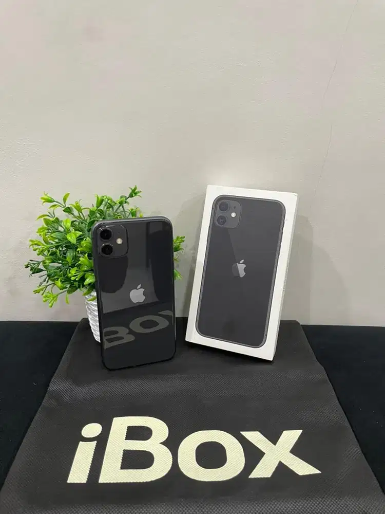 IPhone 11 128GB iBox Black mulus Fullset Ori BH 100% Sinyal Permanent