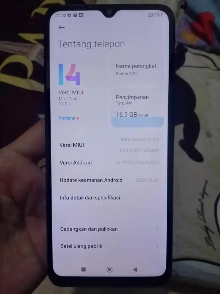 HP REDMI 12C RAM 4/64