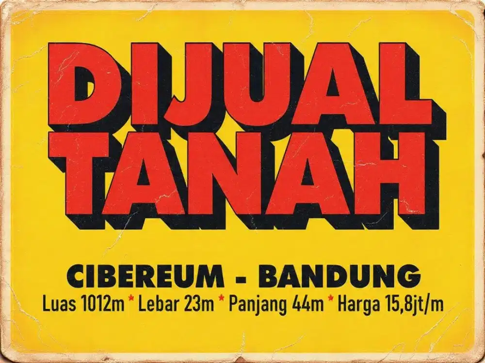 JUAL TANAH MAIN ROAD DI, CIBEREUM, ANDIR, CIMAHI TENGGAH, SUDIRMAN, BANDUNG,