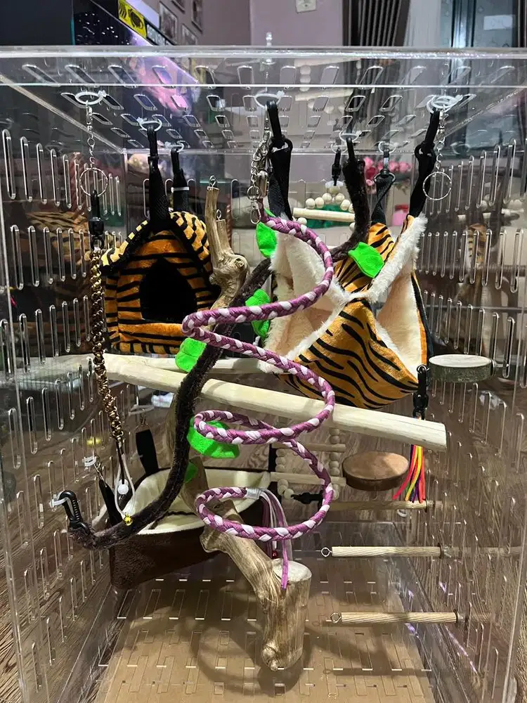 KANDANG AKRILIK SUGAR GLIDER 40X40X60