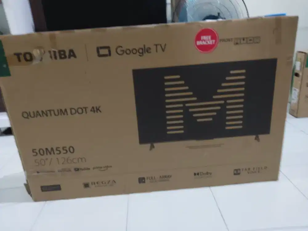 TV TOSHIBA 50 Inch 50m550mp m550m Qled Smart Google 4k,nego tipis!
