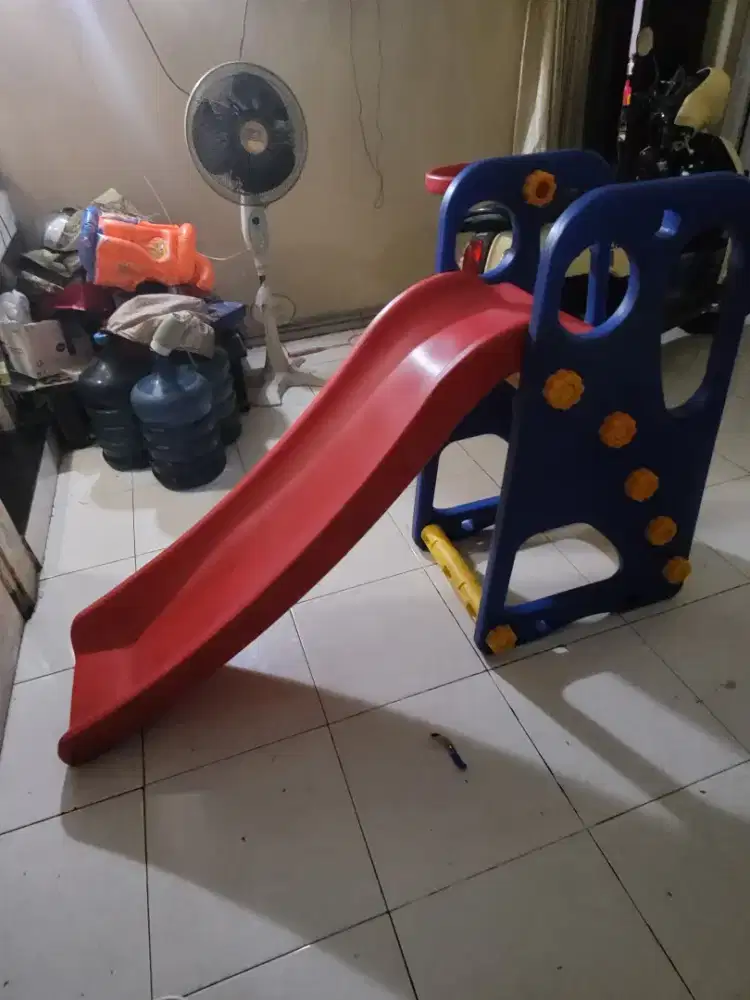 Perosotan Anak + Tangga & Ring Basket | Mainan Outdoor/Indoor Anak