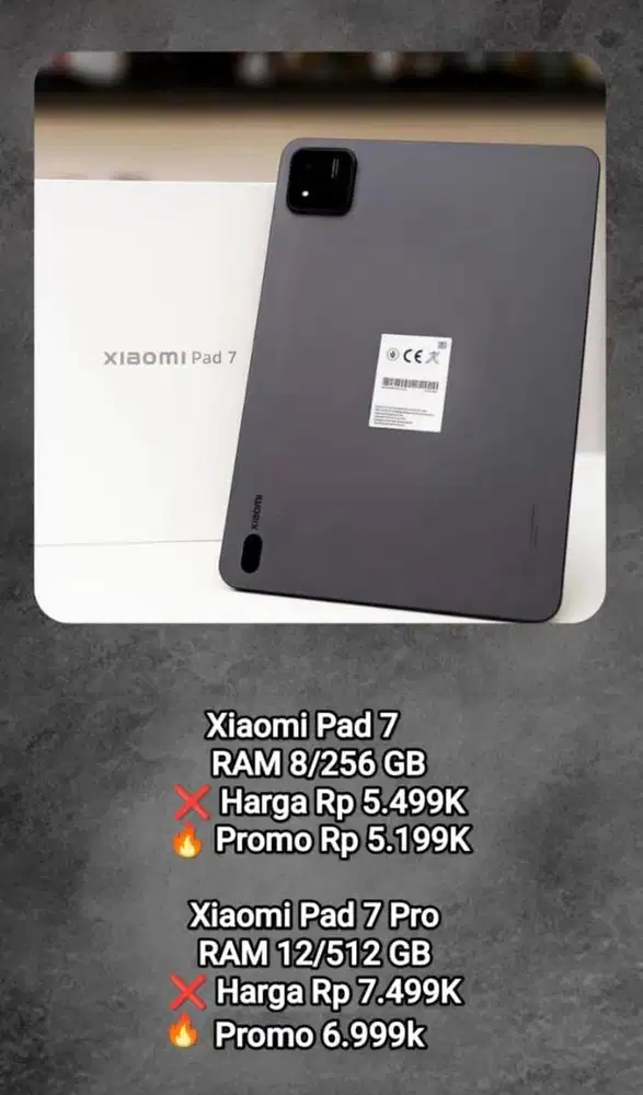 promo xiaomi pad 7 8/256
