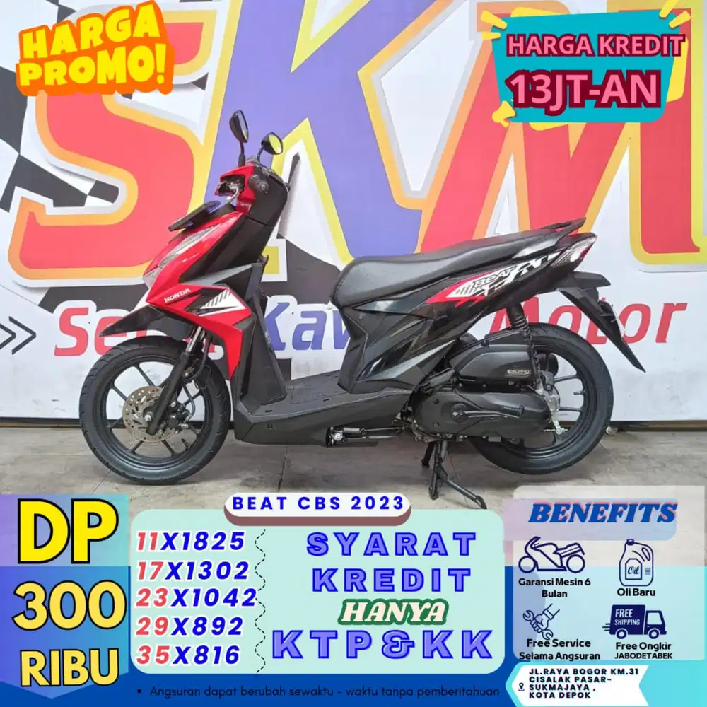 Promo DP 300rb Honda beat th 2023 cash/credit