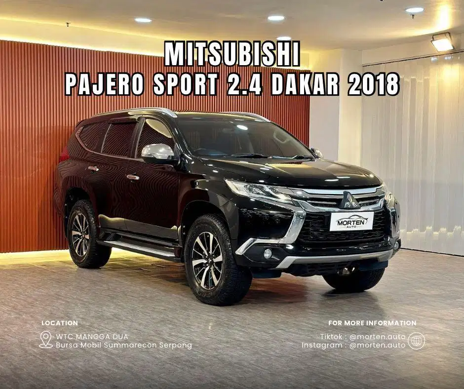 Mitsubishi Pajero Sport 2.4 Dakar 2018 Odo 76 Ribu Record Bergaransi