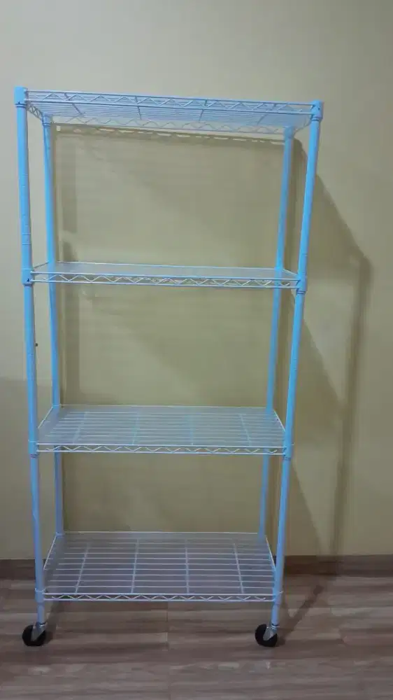 Rak acehardware 4 ambalan plus roda kuat uk 35x80x171cm