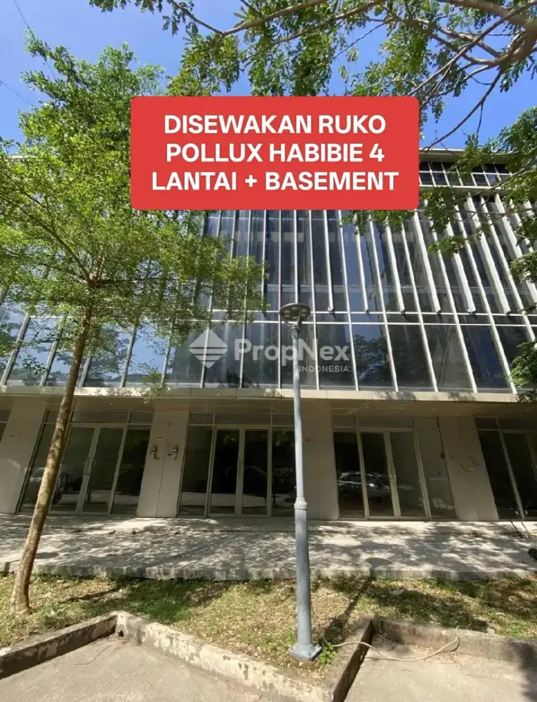 DISEWAKAN RUKO POLLUX HABIBIE – 4 LANTAI + BASEMENT