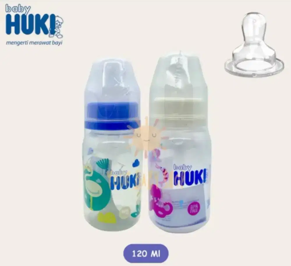Botol susu merk huki type orthodontic ukuran 120 ml