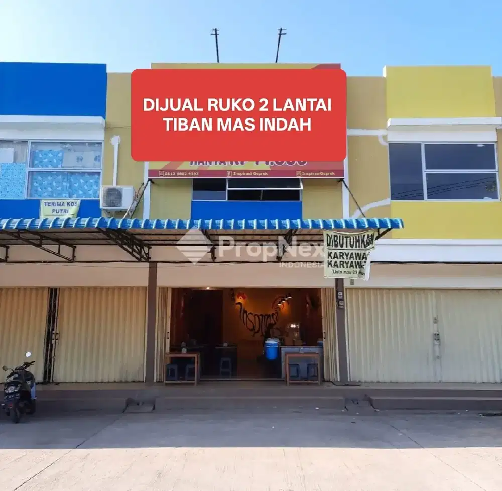 DIJUAL RUKO 2 LANTAI TIBAN MAS INDAH