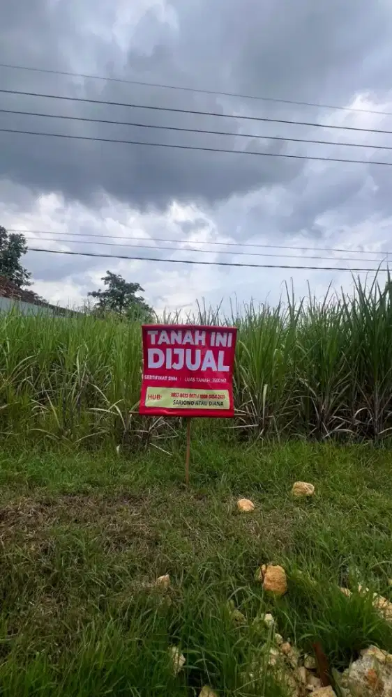 DIJUAL TANAH DENGAN LUAS 3500M2 COCOK UNTUK GUDANG, PABRIK & PERUMAHAN