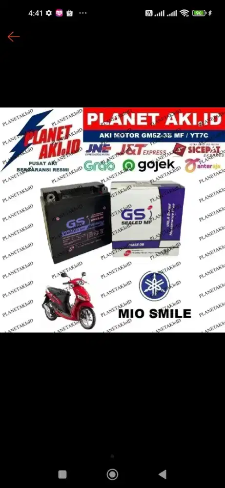 Aki motor mio smile atau sporty