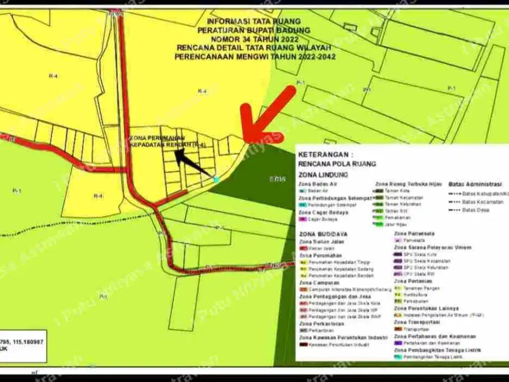 Dijual Tanah Zona Kuning View Bagus di Sempidi, Badung